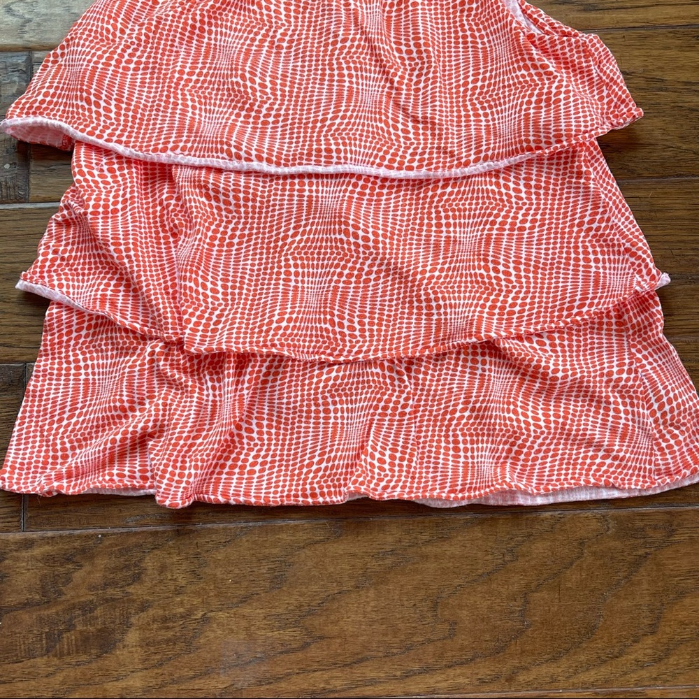 MICHAEL Michael Kors orange & white tiered tank top size medium - Picture 13 of 15